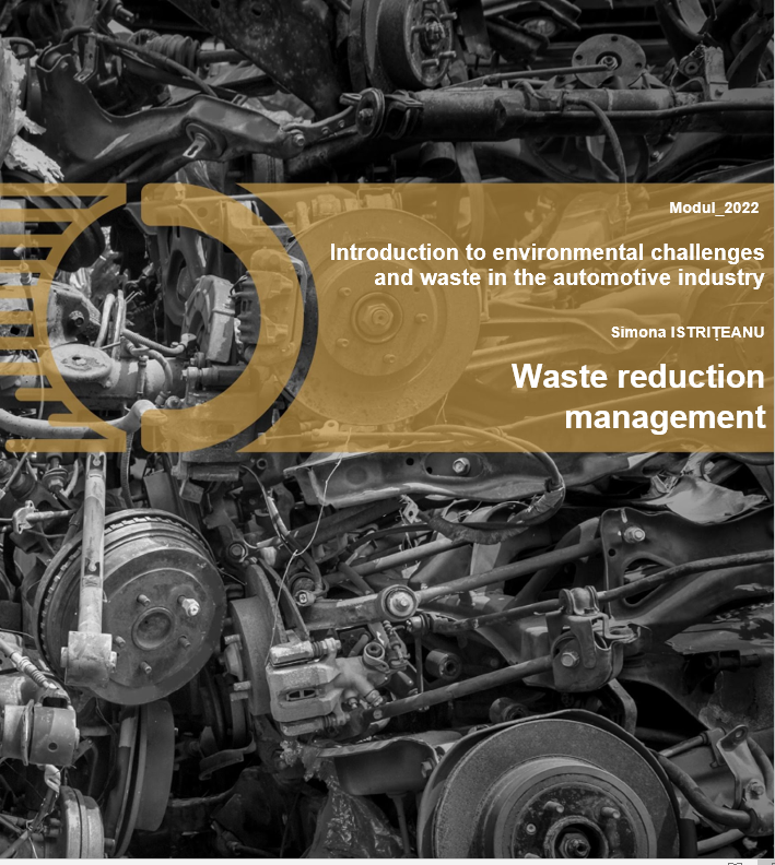 MODUL 6 – Introduction to environmental challenges and waste in the automotive industry; Course 2 – Waste reduction management image